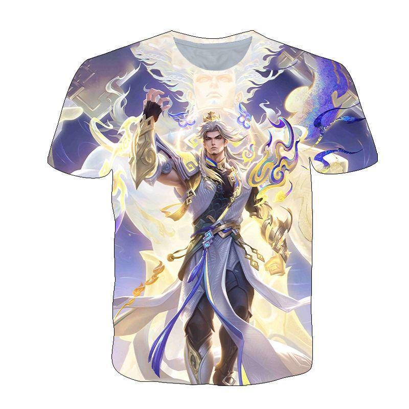 King of Glory T-shirt spring and summer male and female teenagers t-shirt student team clothes campus pain clothes dormitory black