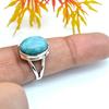 Кольцо из натурального ларимара с драгоценным камнем Кольцо из стерлингового серебра 925 пробы Камень ручной работы Ювелирные изделия из твердого камня для женщин - 5,08 г
