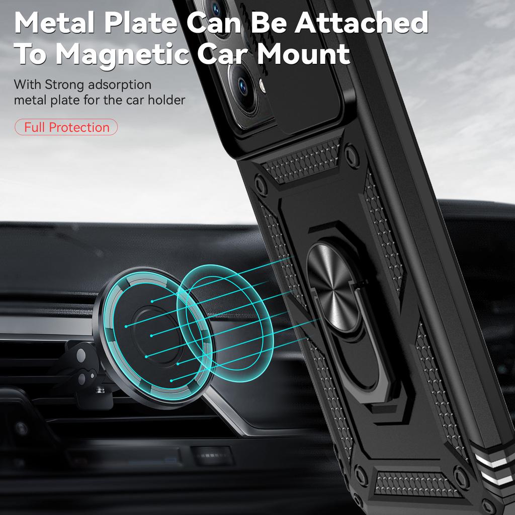 Бронированный защитный чехол для объектива камеры для Xiaomi Redmi Note 12 5G Note12 Pro 4G с кольцом-подставкой, противоударным покрытием