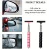 Versatile Tool, Stainless Steel Extendable Car Mirror Wiper - Portable Auto Glass Cleaning Tool with Telescopic Handle