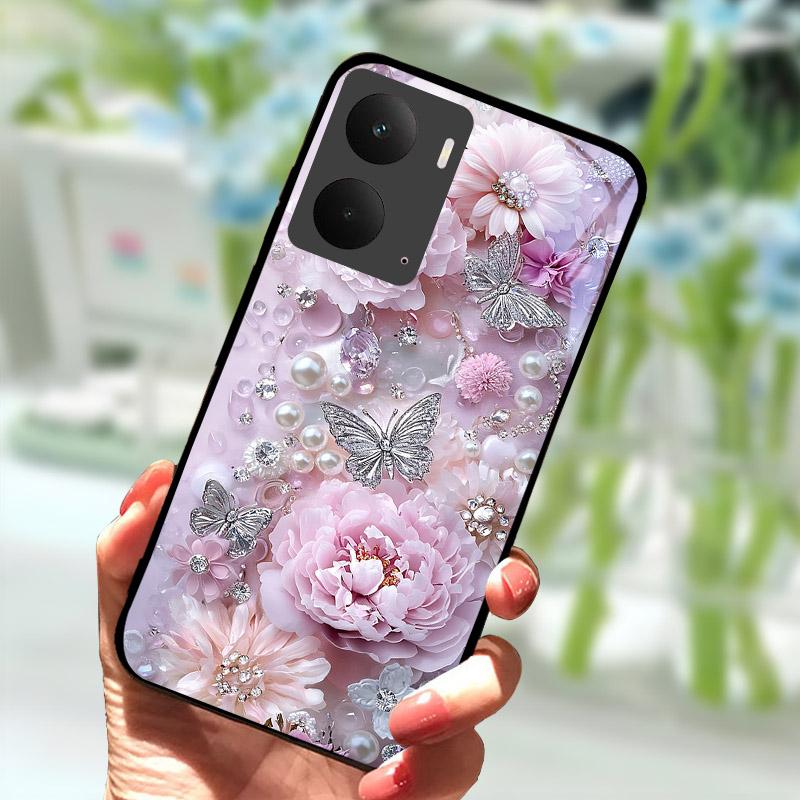 For Realme P3 5G Case Tempered Glass Back Cover For Realme P3 5G Shockproof Back Cover RealmeP3 P 3 Hard PC Protective Shell