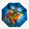 1 шт. Автоматический складной зонт Scooby-Doo Mystery - Компактный дизайн с 8 ребрами, Прочный пластик и железо, Для ежедневного использования Z1230061