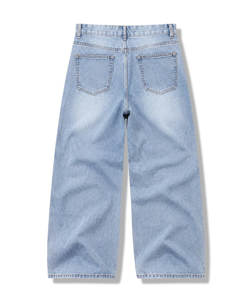 ORIGINALDAY Vintage Fade Wide Wash Denim Pants [Light Blue]