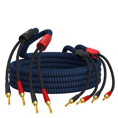 Кабель для акустики Preffair OFC с разъемами «папа-мама» для аудио и домашнего кинотеатра, высококачественный, позолоченные Y-образные разъемы, акустические системы, Hi-Fi