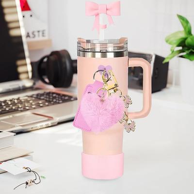 Аксессуары-бантики для стакана Stanley Cup 40 и 30 унций с ручкой, включая топпер-бантик для соломинки, держатель для гигиенической помады, чехол, брелоки