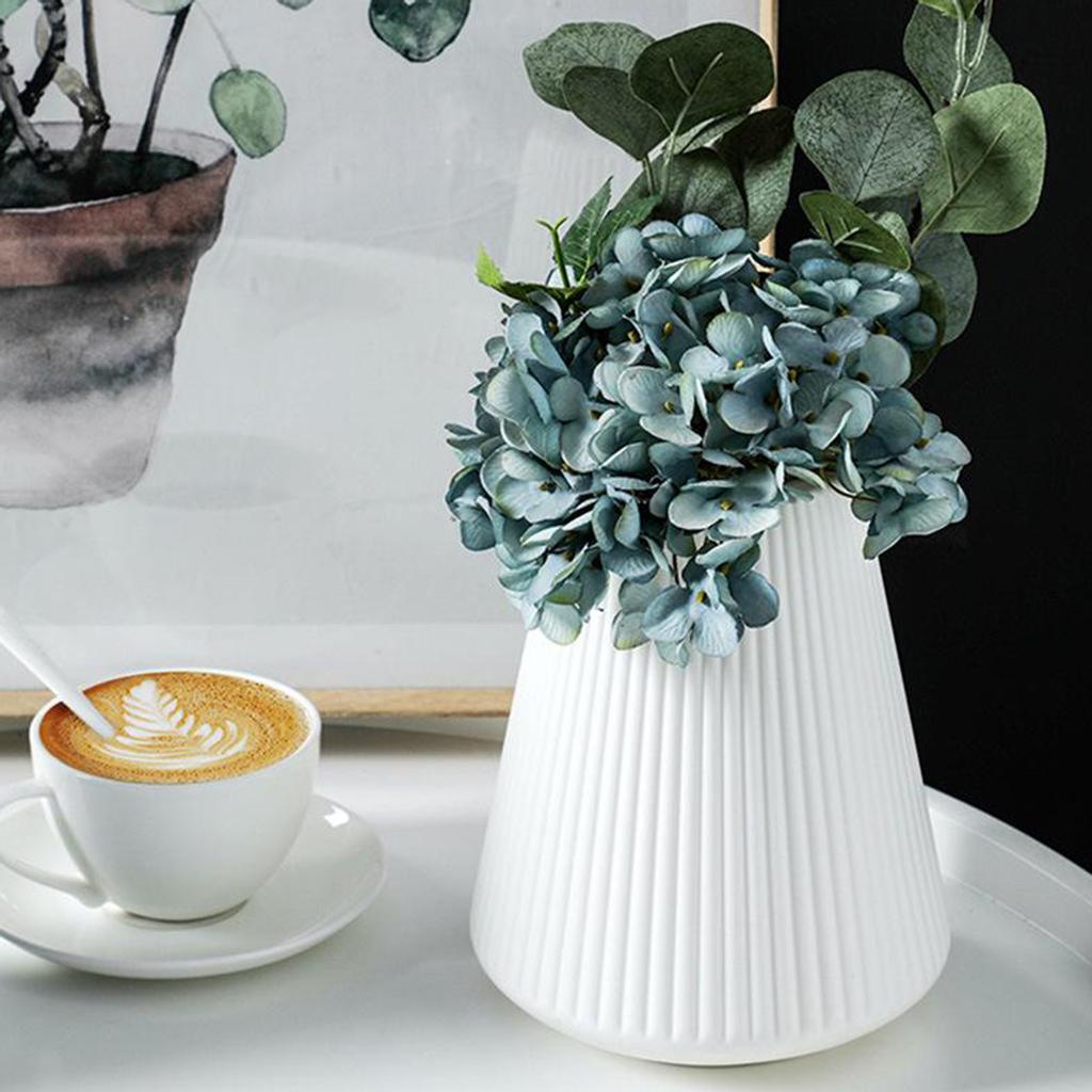 Flower Vase Decoration Plastic Pot Houswarming Gift White Style 1