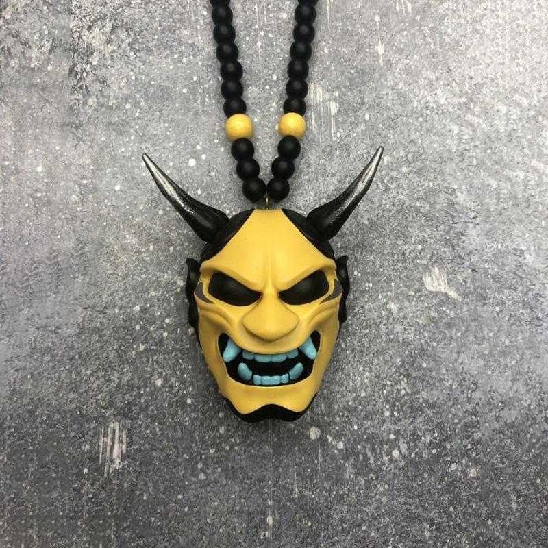 1 шт. Автомобильный орнамент, подвесной кулон, шлем самурая хання, японские автомобильные аксессуары Oni, зеркало заднего вида