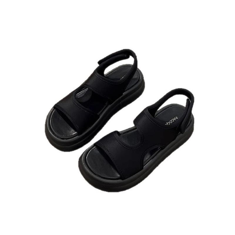 Сандалии на толстой подошве на липучках с дизайном на одно плечо для пляжа и спорта