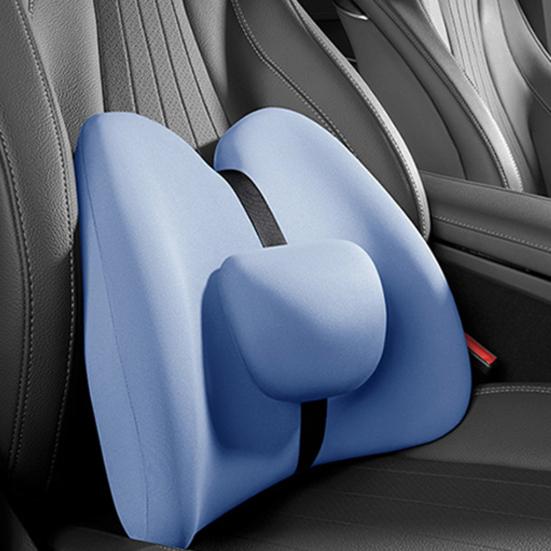 Lumbar Support Pillow Car Waist Cushion Ergonomic Design Soft Breathable Lower Back Support Pillow Memory Foam Seat Cushion