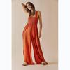 2025 Women's Casual Wide-Leg Solid Color Jumpsuit - Spring/Summer INS Style
