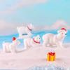 1/3pcs Miniature Christmas Polar Bear Figurines Garden Micro Snow Landscape DIY Accessories Home Decoration Desk Decoration