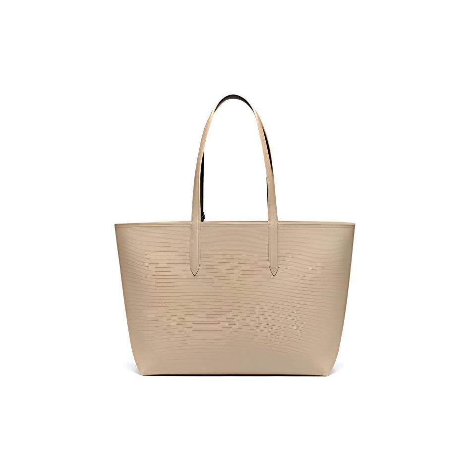 Lacoste Fashion Trend Large Capacity Pvc Tote Bag Shopping Handbag Shoulder Bag Women tote Ginger-Yellow NF3973AS-L26