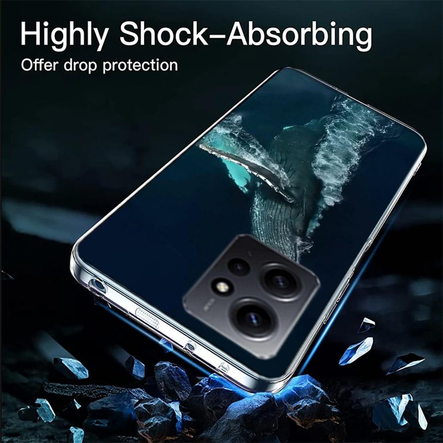Whale Sea Giant Phone Case For Redmi 12 13C 12C 15C 9 10 10C Note 13 Pro Plus 14 15 Pro 9T 9C 9A TPU Soft Cover Clear Cell Cases
