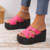 Women Platform Slippers Plus Size High Heels Slippers Women Summer Fashion Wedges Sandals Beach Slides Women Zapatos De Mujer
