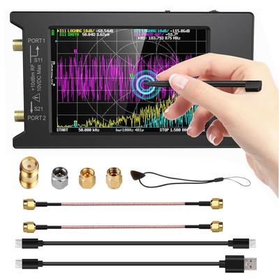 Векторный анализатор цепей NanoVNA-H4 V4.3, 10 кГц - 1,5 ГГц HF, VHF, UHF, Измерение КСВ, S-параметры, КСВН, Фаза, Задержка, Измерение диаграммы Смита, 4-дюймовый