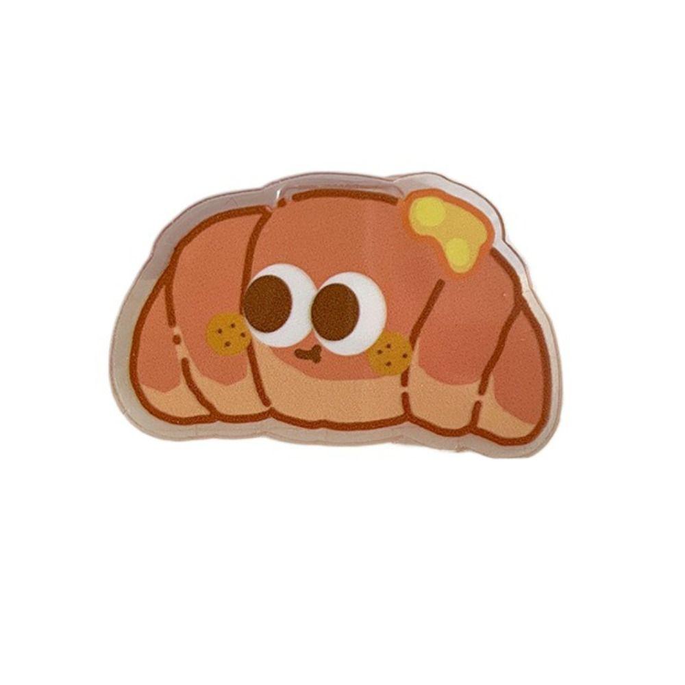 Paperclip Cute PP Clip Bread Acrylic Paper Clip School Stationery Cartoon Memo Clip Photo Clamp