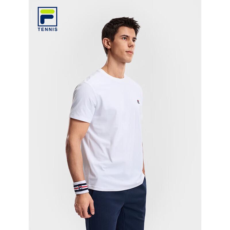 Fila Мужская классическая вязаная футболка с круглым вырезом и коротким рукавом