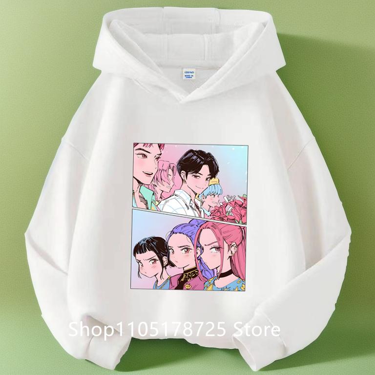 K-pop Охотники на демонов Huntrix Толстовка Малыши Девочки Мальчики Модная Толстовка Харадзюку Пуловер с длинным рукавом Детские Новые Мультяшные Топы