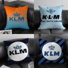 Нидерланды K-Klm R-Королевские голландские авиалинии Наволочка для дома, общежития, спинки стула, короткий плюш, двусторонняя печать, чехол для офисной подушки
