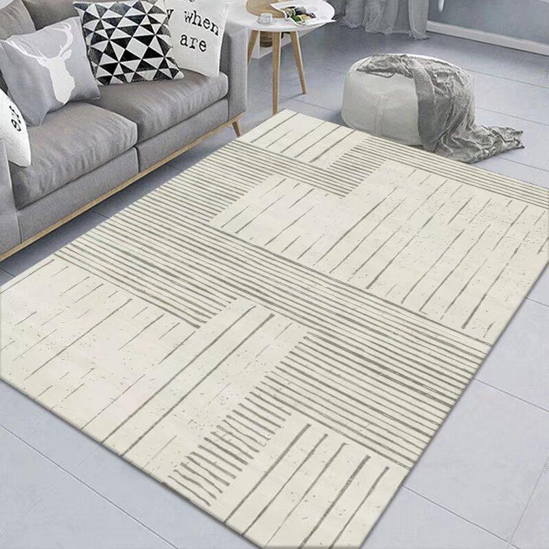 Простой абстрактный ковер, Ковер для гостиной, песочной комнаты, спальни, грязеотталкивающий ковер, Большой коврик из хрустального бархата