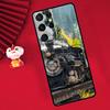 Train Steam Engine Case For Samsung Galaxy S24 S26 Ultra S21 S22 S20 S23 S25 Ultra Plus S10 S25 FE Cover Funda