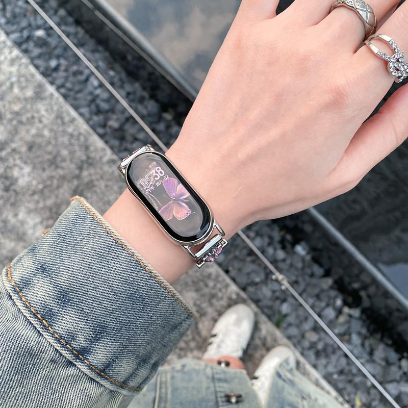 Роскошный кожаный ремешок для браслета Xiaomi Mi Band 9, сменный многоцветный ремешок для браслета Xiaomi mi band 8, браслет Correa