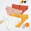 Colorful Threaded Pure Cotton Underwear Women's Low Waist Breathable Cotton Gear Sports Half Hip Wrapping Sexy Triangle Panties
