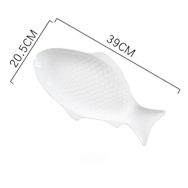 Обеденные тарелки в форме рыбы Креативные керамические подстановочные тарелки Фарфоровая бытовая ресторанная домашняя кухонная посуда