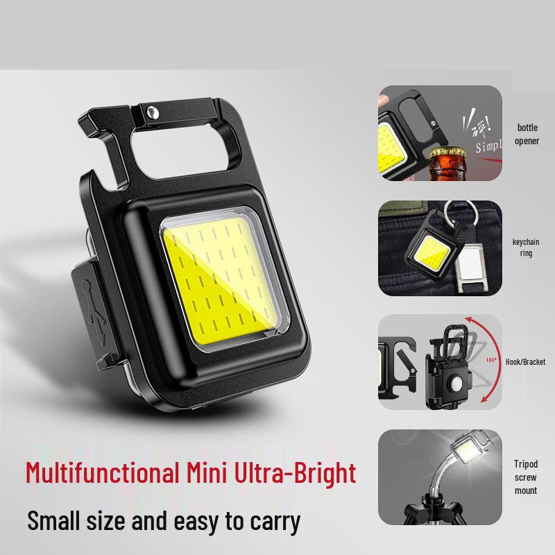 High-Brightness Portable Waterproof Keychain Flashlight with Fast Charging