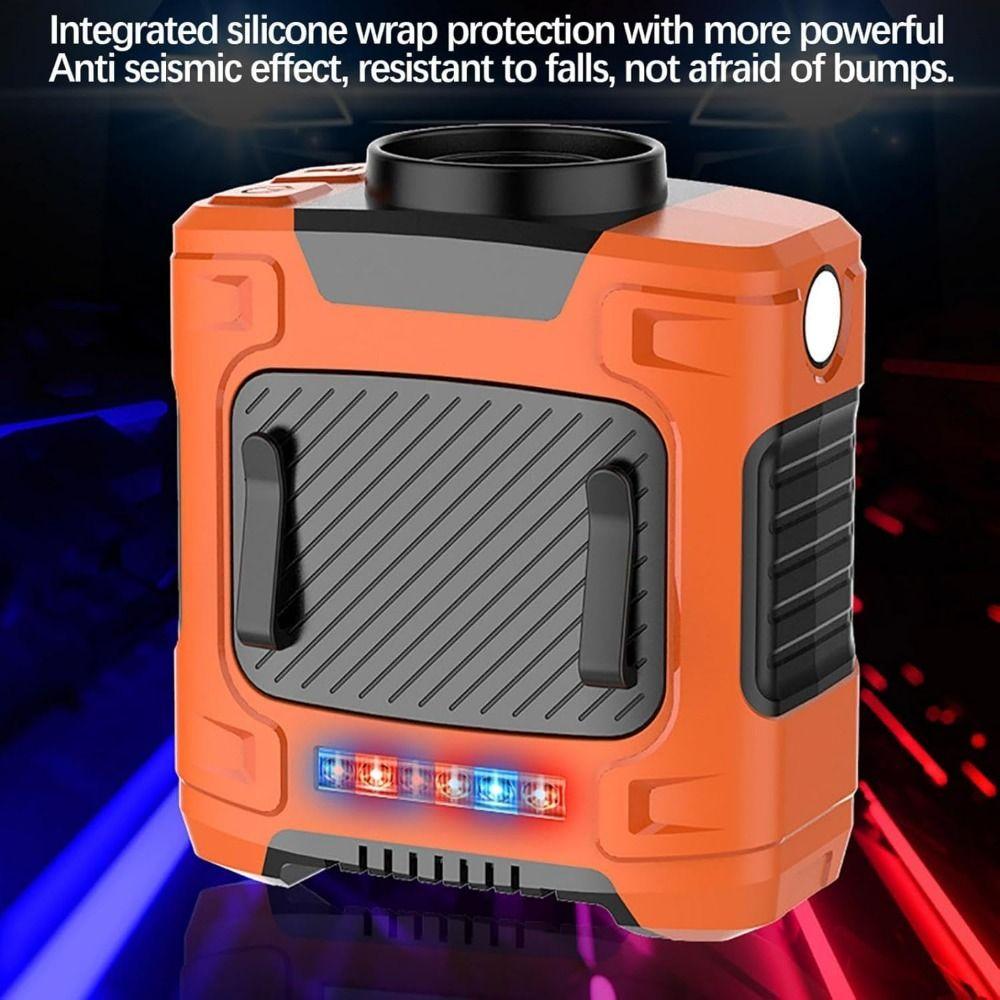 LED SOS Light Belt Clip Fan 10000mah Waist Hanging Fan Outdoor Fan with Flashlight  Hiking