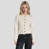 New crew neck knit cardigan for women, autumn/winter coarse knit knit sweater jacket, fashionable versatile long-sleeve top