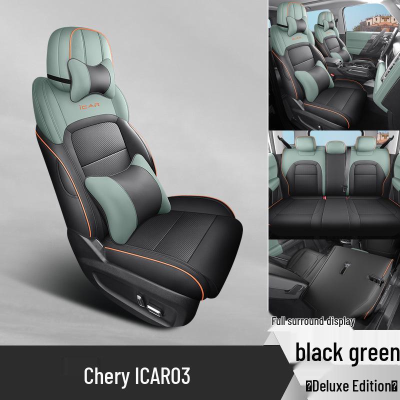 Новая универсальная 5-местная полностью кожаная подушка на автомобильное сиденье для Car03 - Все сезоны
