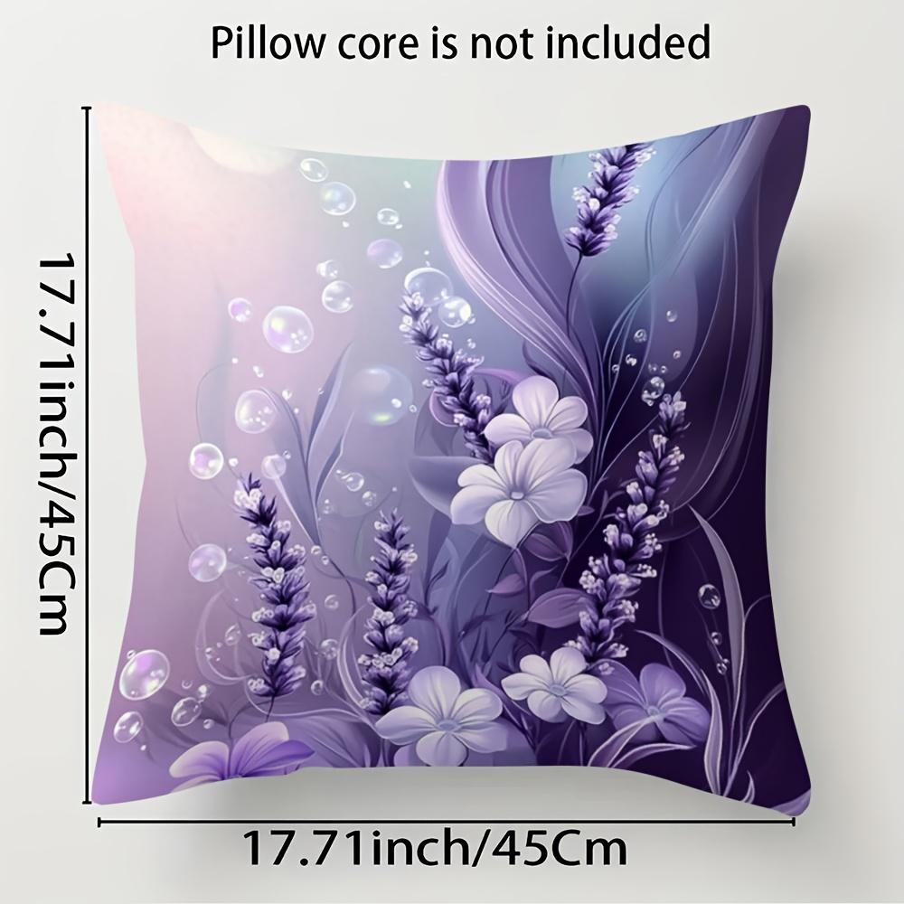 4Pcs Bright Flower Design Single-Sided Digital Printing Pillow Cover Short Plush Suitable Living Rooms Bedrooms Sofas