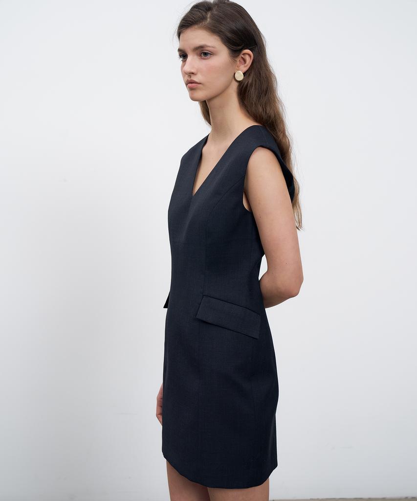 Rene J Balloon Line V-Neck Dress