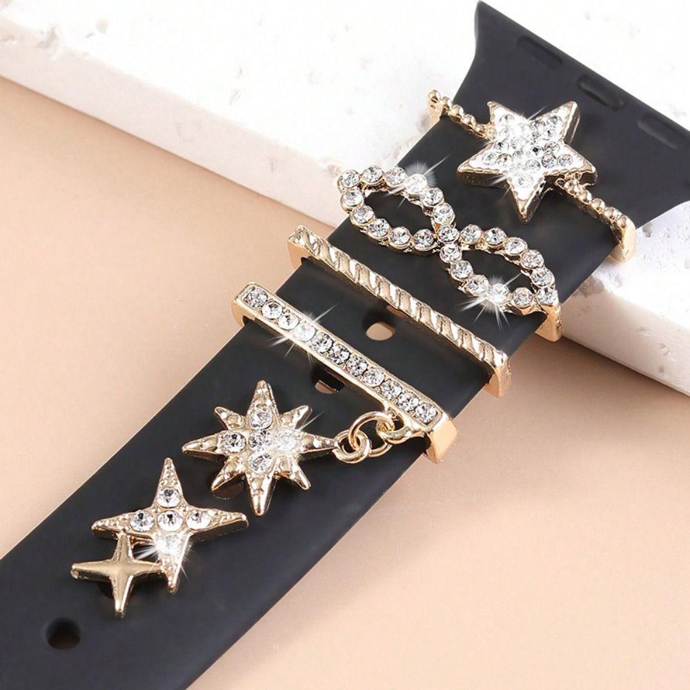 Metal Decorative Ring Brooch Wristbelt Charms Creative Watch Band Ornament Strap Accessories