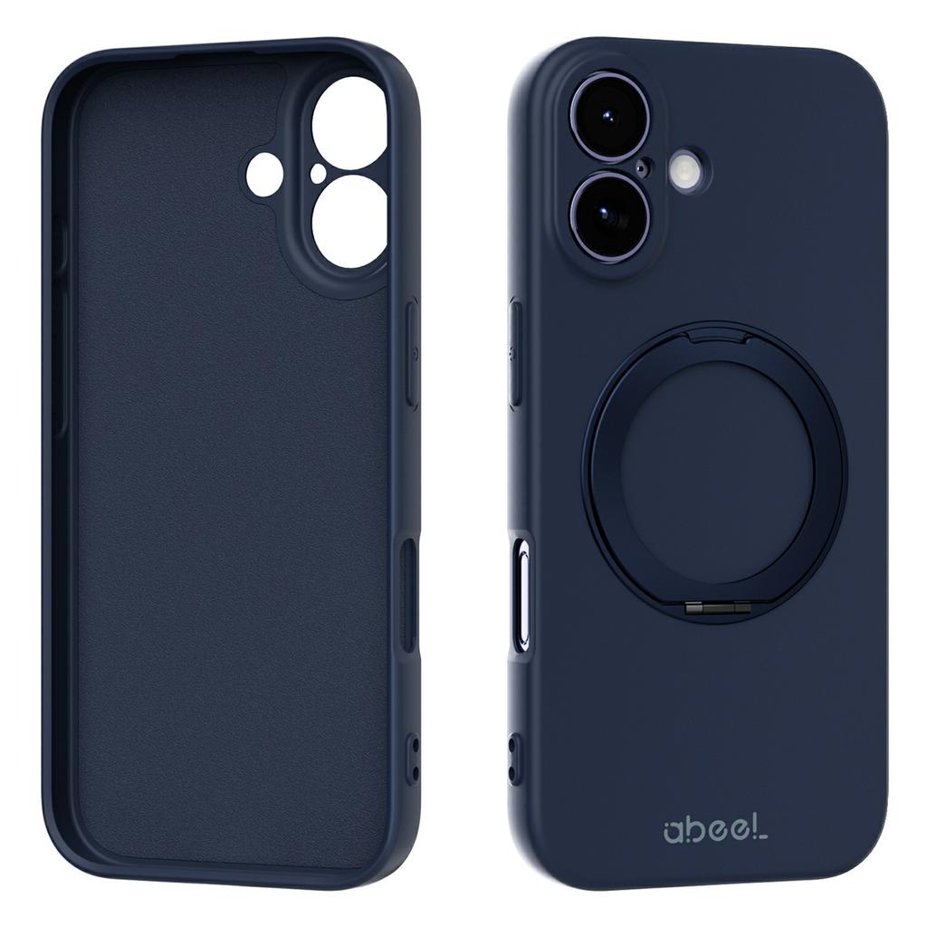ABEEL For iPhone 17 Magnetic Case Kickstand Skin Touch Liquid Silicone Phone Cover