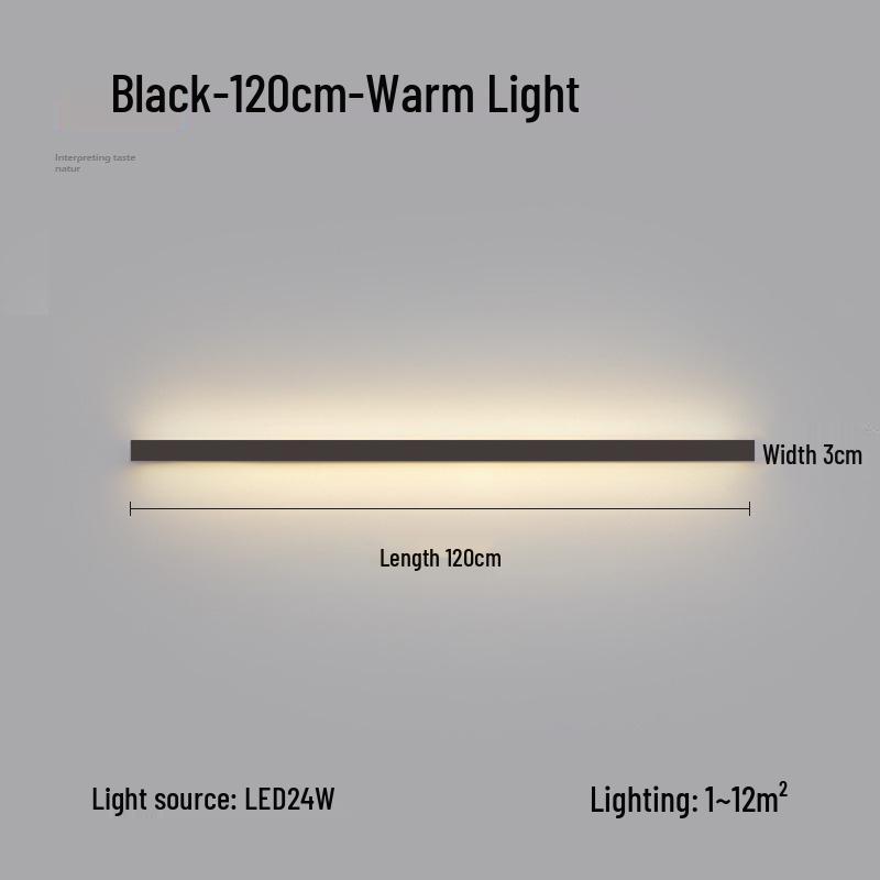 Minimalist Modern Long Strip Wall Lamp for Bedroom, Living Room, or Sofa Side