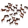 Miniature Diorama Horses Set Horse Diorama N Gauge Railway Model Miniature Parts Model DIY Brown 1/87 30-Head