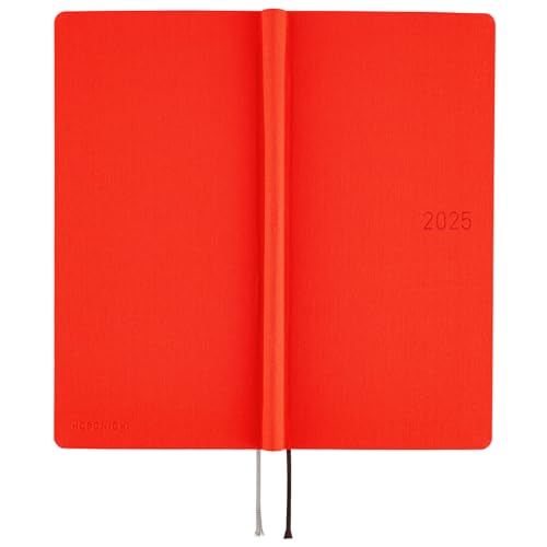 Ежедневник Hobonichi 2025 WeeksMEGA Colors/Chili Pepper Начинается в январе Еженедельник Еженедельный Левый Тонкий Вертикальный 213 Страниц Графических Заметок