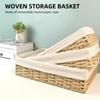 3Pcs Wicker Storage Basket Hand Woven Paper Rope Shelf Baskets Storage Bins Organization Nesting Baskets Beige