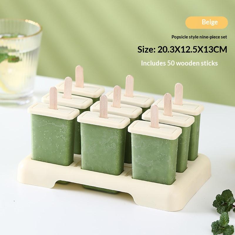 Форма для мороженого на 9 ячеек Форма для эскимо Поддон для кубиков льда DIY Машина Домашний морозильник Лето С палочкой Кухонные принадлежности