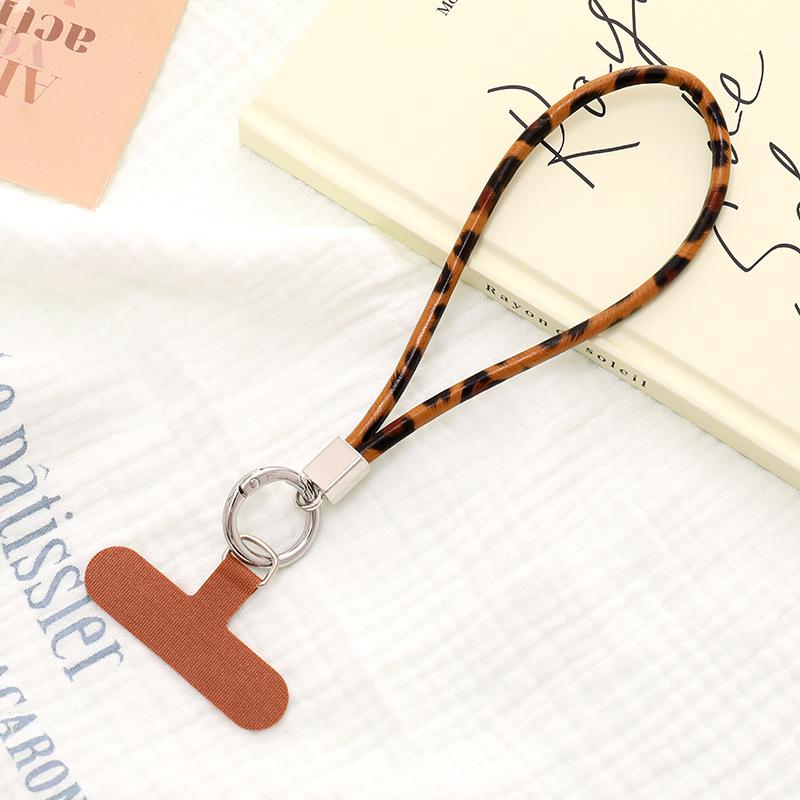 Цепочка для телефона с леопардовым принтом - Универсальный короткий шнурок и ремешок через плечо