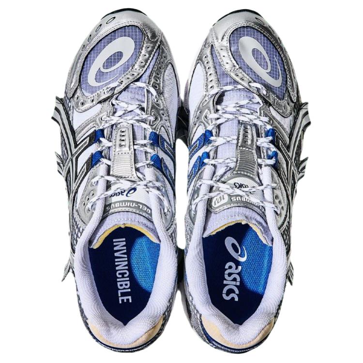 INVINCIBLE x ASICS GEL Nimbus 10.1 Износостойкие Низкие Повседневные Беговые Кроссовки Унисекс Синий Белый 1203A814-021