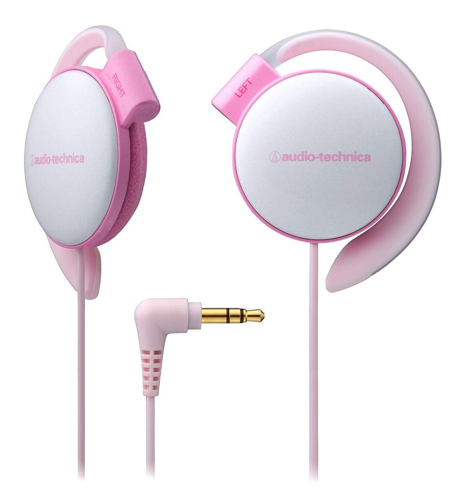 Audio Technica LPK Headphones Wired Ear Hook Ear Fit Light Pink ATH-EQ500