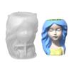 Cute Girls Pen Holder Flower Pot Silicone Molds Epoxy Resin Mold DIY Succulent Planter Mold for DIY Resin Decors