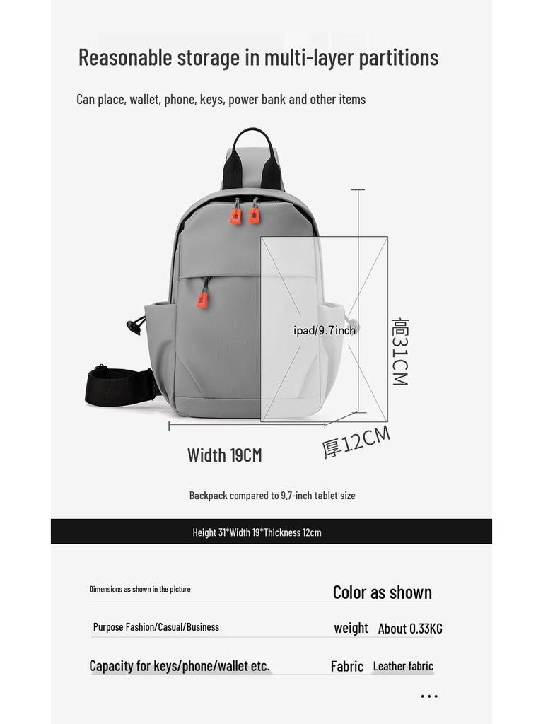 Men's Multifunctional Outdoor Chest Bag - Versatile Fashion Crossbody for Sports & Casual Wear