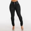 Women's Sexy Hip Lifting High Waisted Small Feet Skinny Stretch Long Jeans