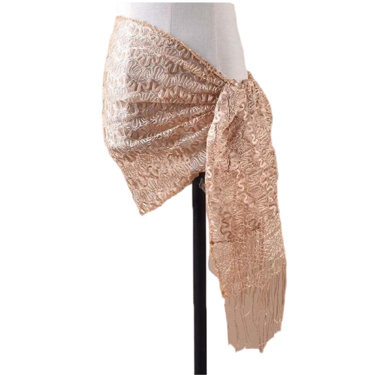 Кружевной экзотический шарф на шею Этническое плюшевое кружево для мужчин женщин С бахромой Сезонный гейтор для шеи Стильный кружевной шейный платок