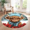 Yak Round Office Rug Suitable for Decorate room Playrooms Study room Living Rooms Antislip Round Carpet Decorate Offices