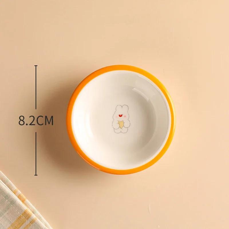 Creative Cartoon Ceramic Plate Sweet Cute Afternoon Tea Dessert Plates Home Breakfast Yogurt Oatmeal Bowl Delicious Ramen Bowls